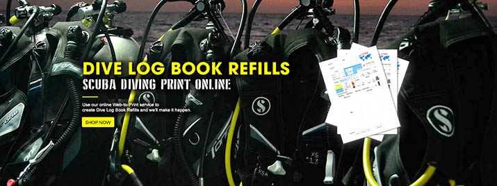 PADI Standard Dive Log Book Refill Pages - scuba diving PRINTABLES